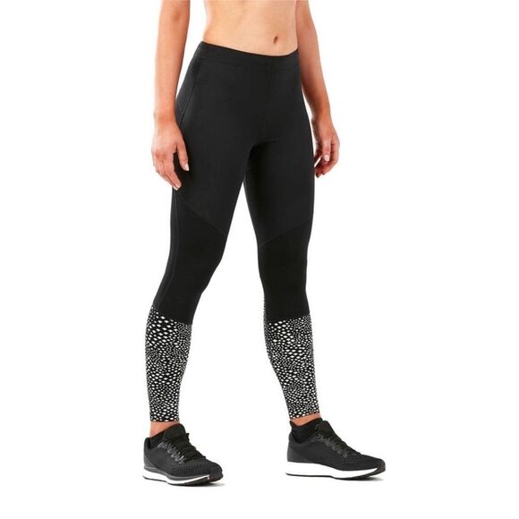Ladies 2XU Wind Defense Compression Leggings Black And Grey Size XL